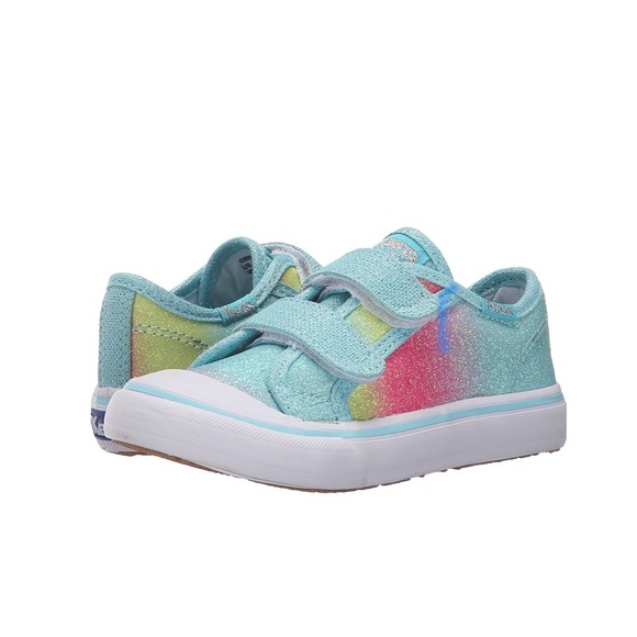 Keds Other - Keds Kids Sugar Dip Glittery Hook & Loop Sneaker Turquoise Size 8.5M